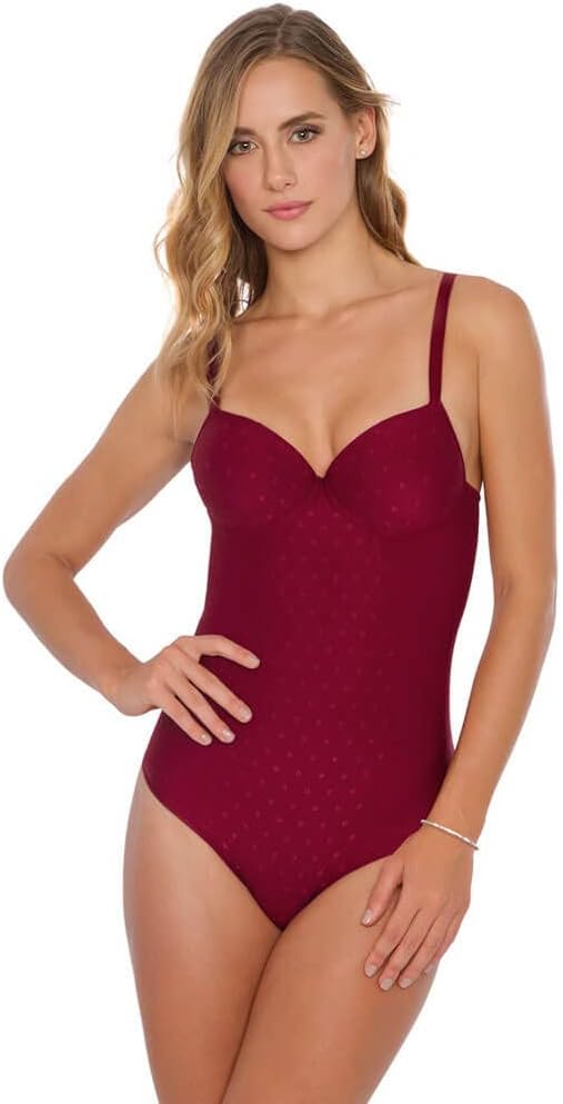 Body Glam Plié Leve Compressão Bordeaux