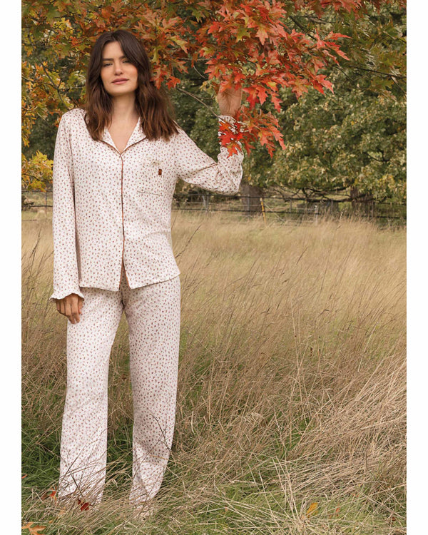 Pijama Feminino Longo Americano Floral