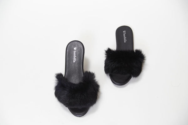 Chinelo De Quarto Flat Pluminhas Preto