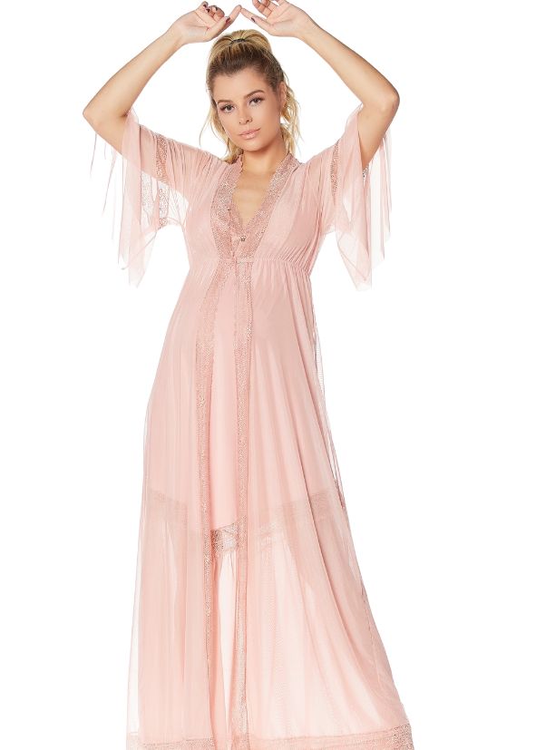 Robe Longo em Tule Blush Alegria