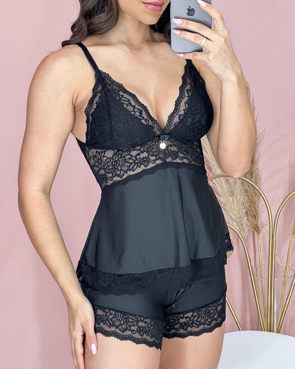 Babydoll Karine Preto