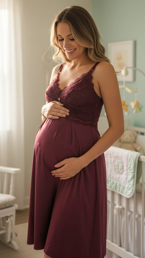 Camisola para Amamentação Best Mami Curta Marsala