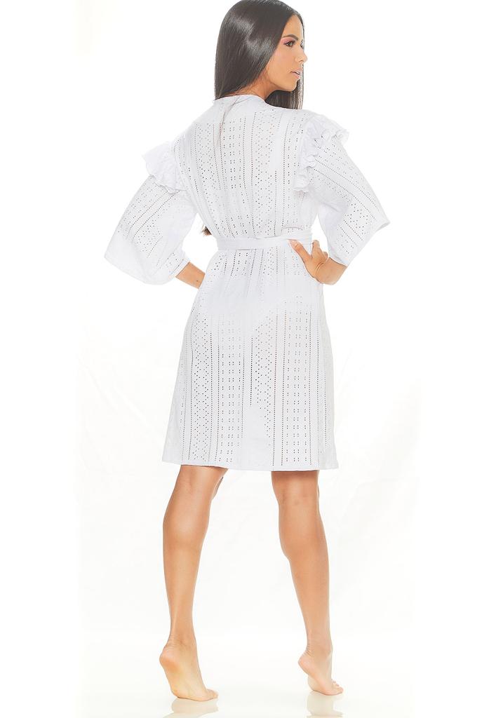 Robe Gestante Curto Lese Branco