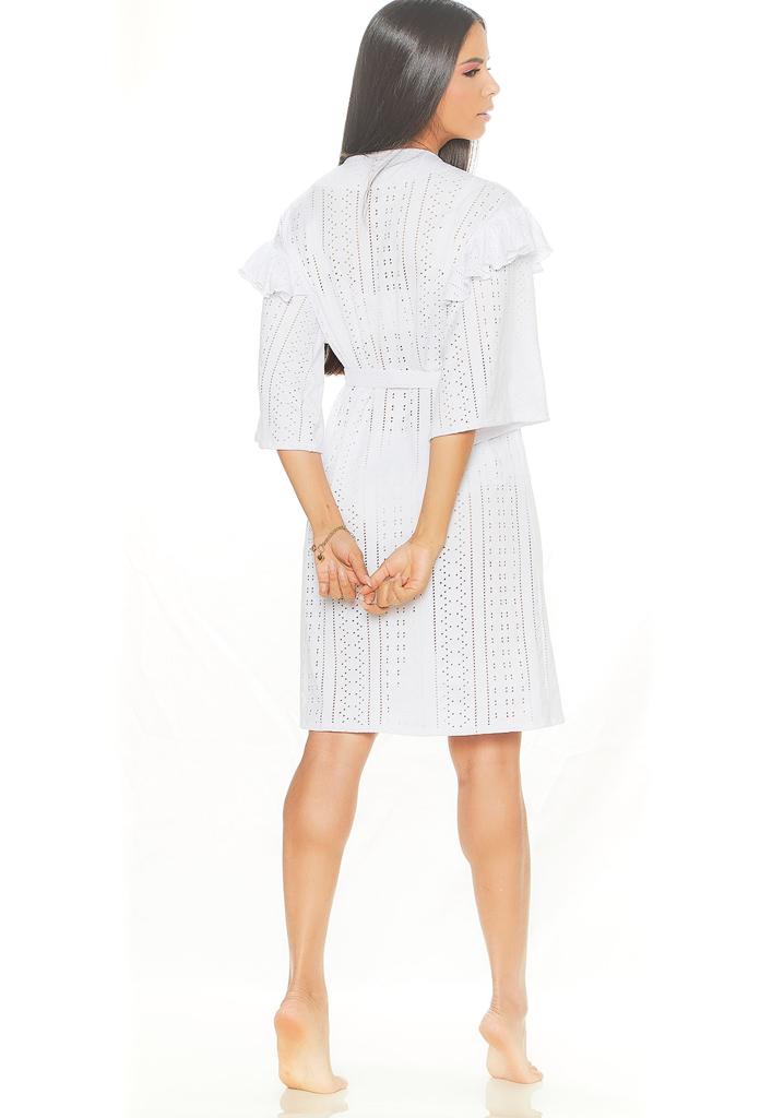 Robe Gestante Curto Lese Branco