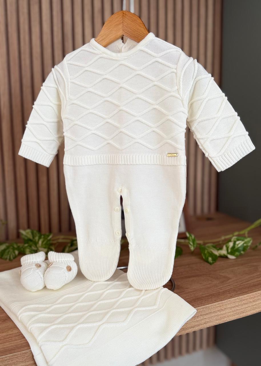 Kit Saída Maternidade Masculino Branco
