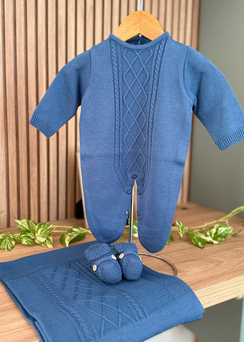 Kit Saída Maternidade Masculino Azul Marinho