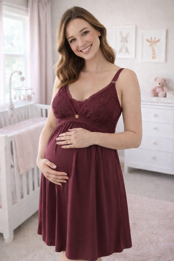 Camisola para Amamentação Best Mami Curta Marsala