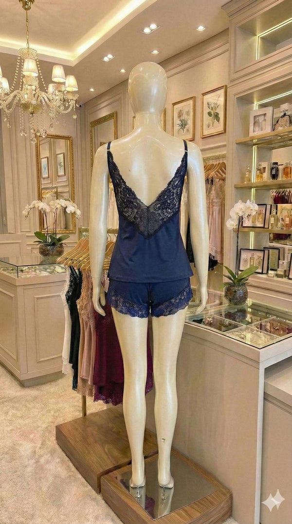 Babydoll Karine Azul Marinho