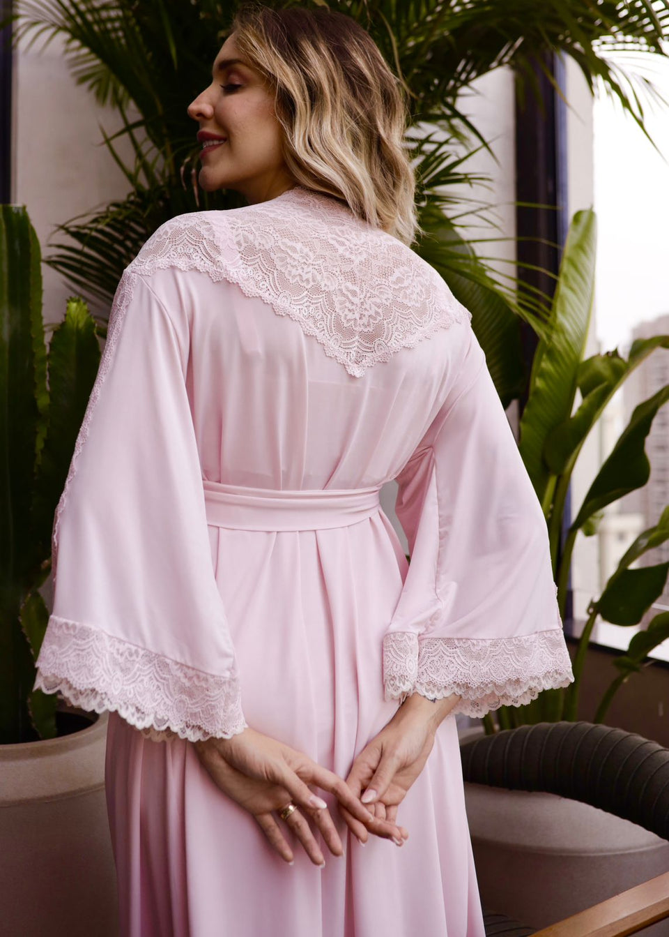 Robe Curto AUX Algodão Doce Rosa