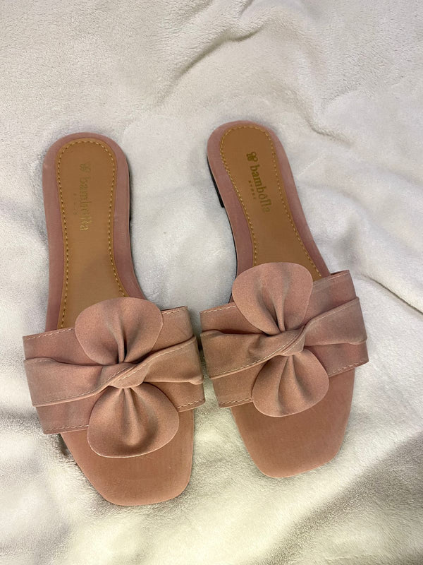 Chinelo De Quarto Laço Nude
