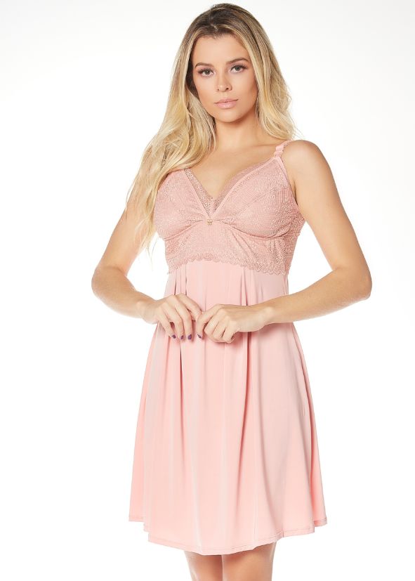 Camisola de Amamentação BM Curta Lisa Blush Alegria