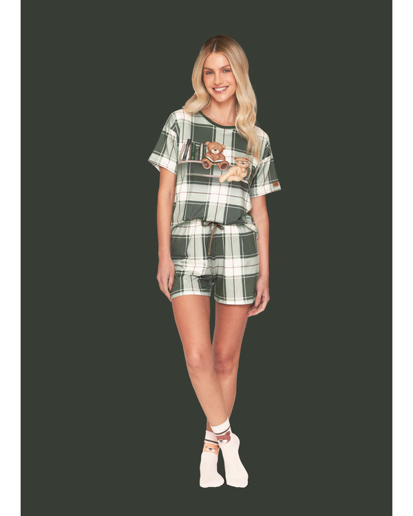 Pijama Feminino Curto Teddy