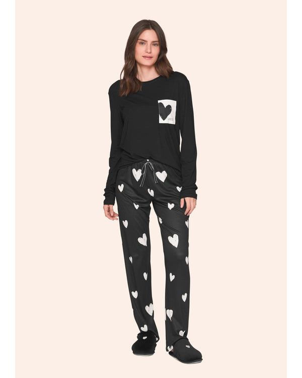 Pijama Feminino Longo Soft Heart