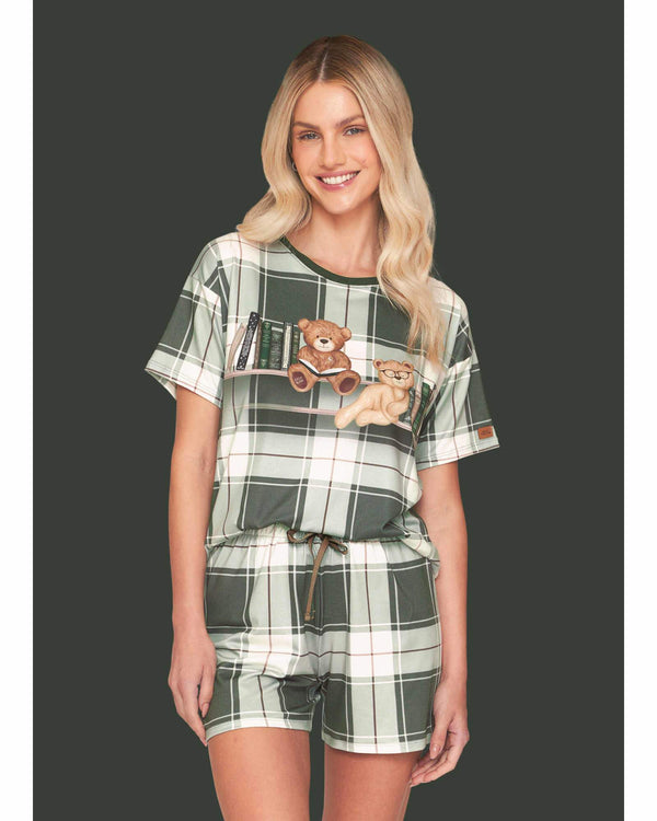 Pijama Feminino Curto Teddy