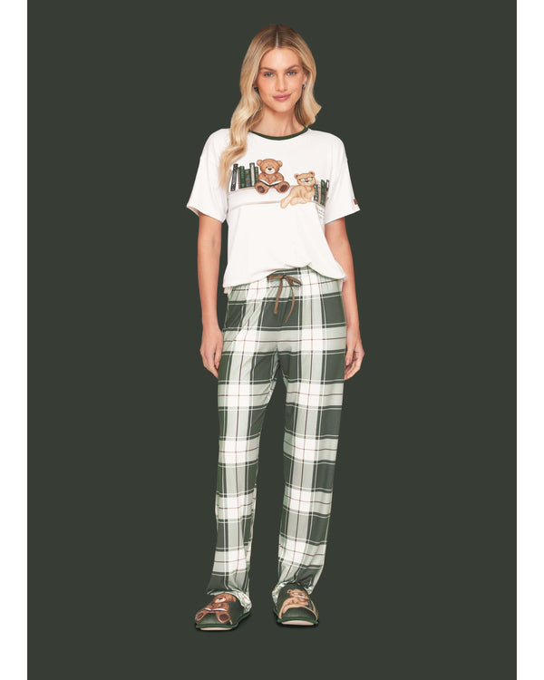 Pijama Feminino Longo Casual Teddy