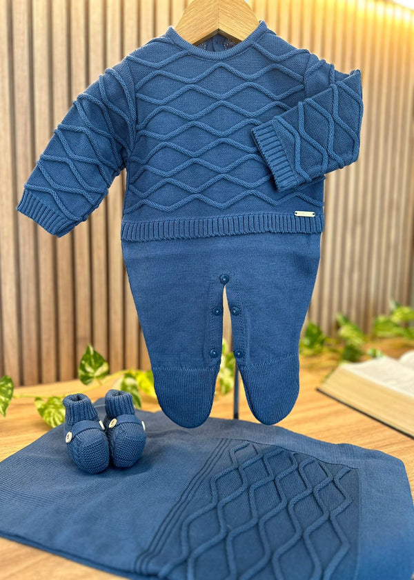 Kit Saída Maternidade Masculino Azul Marinho