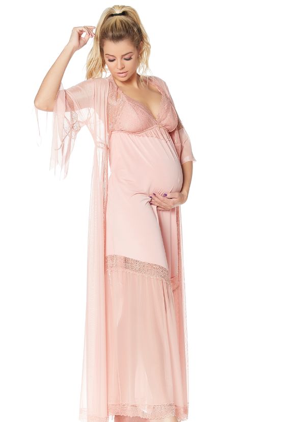 Robe Longo em Tule Blush Alegria