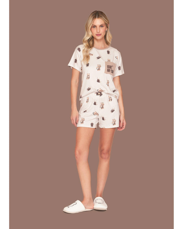 Pijama Feminino Curto Bears Nap Club