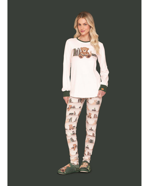 Pijama Feminino Longo Legging Teddy