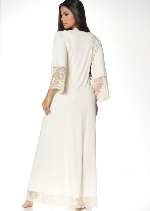 Robe Gestante Longo Lala Marfim Luz