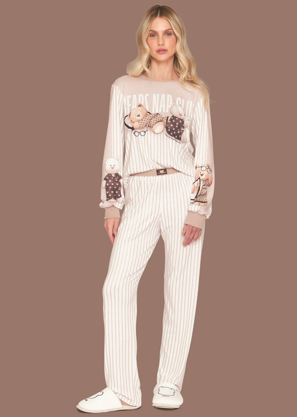 Pijama Feminino Longo Bears